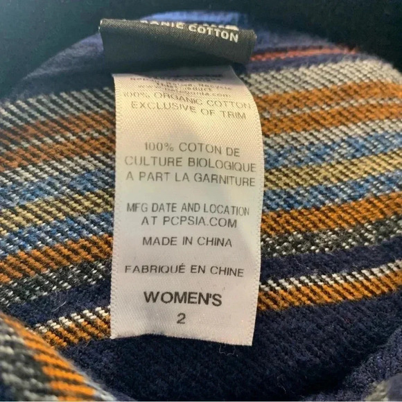 Patagonia thick 100% organic cotton striped button  down shirt - Picture 5 of 5